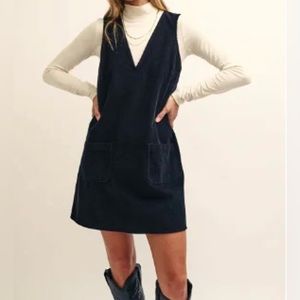 Boden Wool V Neck Shift Dress Size 16/18